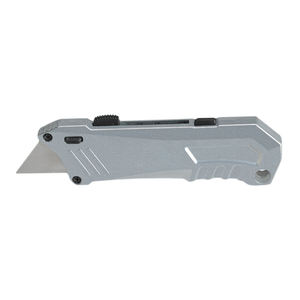 Commutateur couteau utilitaire à double lame avec poignée en alliage de zinc droite et crochet lame OEM ODM Taiwan fournisseur - Product Image 1