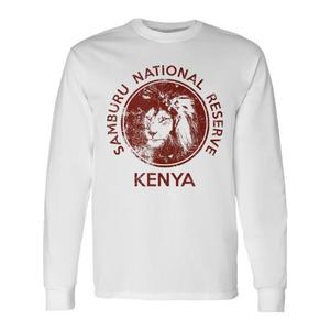 T-shirt à manches longues unisexe col rond pour adulte, motif safari africain, Réservoir national de Samburu, Kenya, promotionnel - Product Image 1