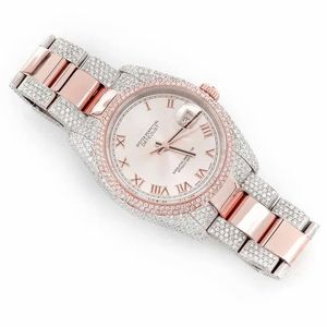 Superventas Hip Hop Moissanite Iced Out Custom White Belt Watch Hombres de lujo Regalo Diamond Watch Mayorista - Product Image 3