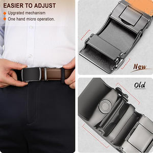 Stylish New Design <b>Ratchet</b> Dress Belts for Men High Quality Genuine Leather Custom Logo Formal Alloy OEM Customized Wholesale - Product Image 5