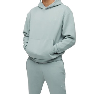 ชุดแทรคสูททรงบ็อกซี่ผ้าฝ้าย 100% ขนาดใหญ่พิเศษ พร้อมฮู้ด ลายพ่นสี ระบายอากาศได้ดี เป็นมิตรกับสิ่งแวดล้อม ชุดสตรีทแวร์สำหรับฤดูหนาว ปี 2026 - Product Image 2