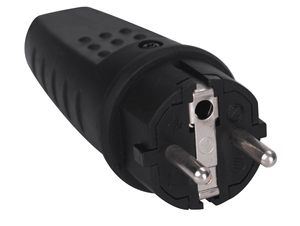 Connettore antipolare nero impermeabile, diametro 4,8 mm, 250 V 16 A, IP44 (GSC 102015000) - Product Image 1