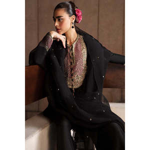 Colección Festiva Hussain Rehar '25 CHAR-TC-967 Vestido Pakistaní Salwar Kameez Choli Lehenga Choli Material de Rayón Georgette Lawn - Product Image 5