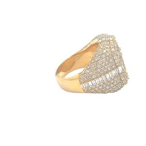 Personnaliser Bague Hip Hop en argent sterling plaqué or jaune avec Moissanite Diamant Luxe Bling Rappeurs Bijoux - Product Image 2