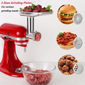 Accessoire <span class=keywords><strong>hachoir</strong></span> à viande compatible <span class=keywords><strong>KitchenAid</strong></span>, en acier inoxydable, pour batteur sur socle, compatible lave-vaisselle, kit de remplacement non revêtu - Product Image 5