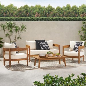 Conjunto de sofás de madera de teca para jardín, fabricado en Indonesia. - Product Image 2