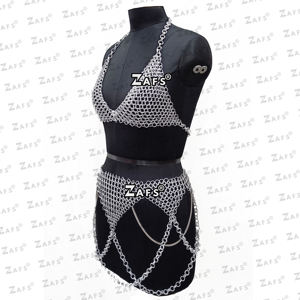 Haut licou sans manches en aluminium d'inspiration médiévale Léger et confortable Polyvalent pour diverses occasions - Product Image 4