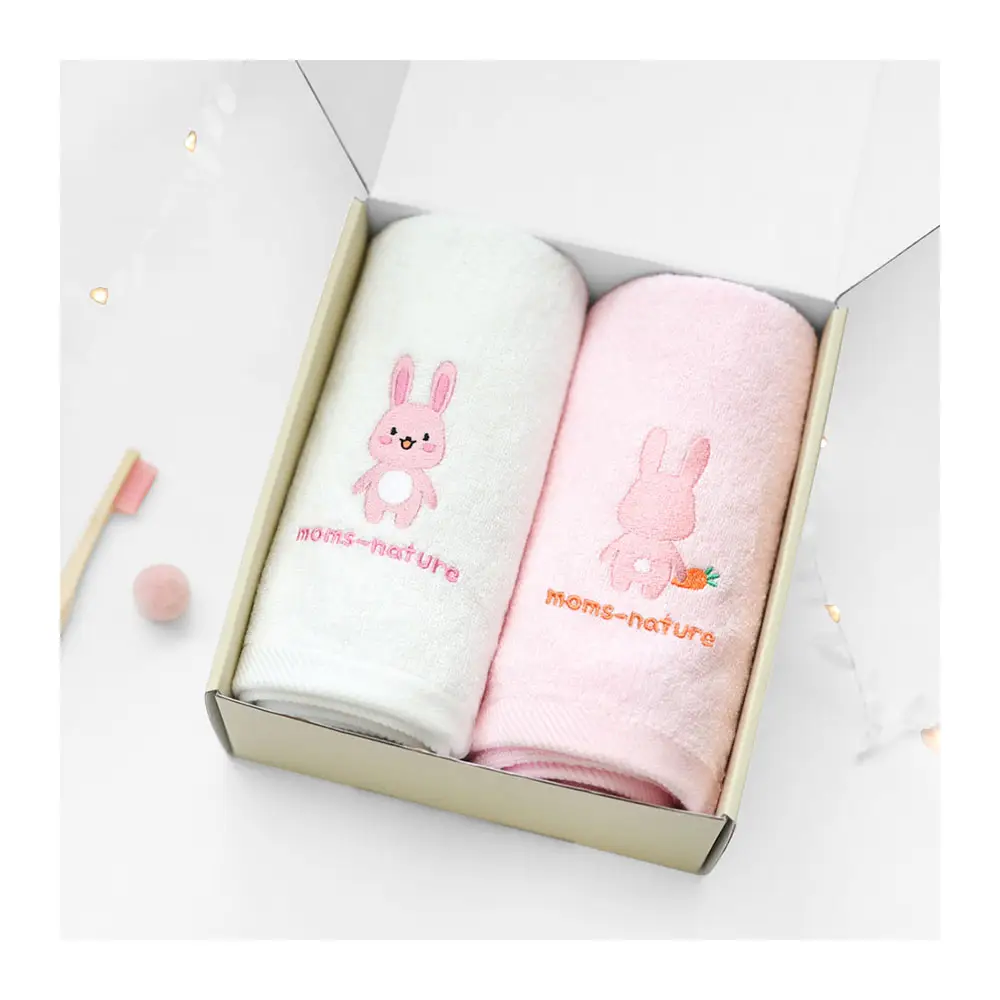 [Smart Idea] Hochwertige Babykleiner MUMMINS NATUR BAMBOOBLISS SPA: 2-Packs Bambus-Badehandtuch-Set Reine Baumwolle