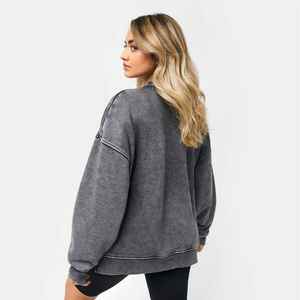 Sudadera de Mujer de Cuello Redondo, Talla Grande, de Felpa de Algodón de 280g, con Estampado Digital de Alta Calidad, Sudadera con Capucha Personalizada para Invierno - Product Image 6