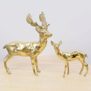 Figura de animal de aluminio con acabado de latón antiguo, perfecta para la decoración del hogar real y el acento de exhibición de mesa - Product Image 3