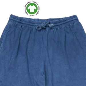 กางเกงขาสั้นกีฬาผ้าฝ้ายออร์แกนิกสำหรับผู้ชายผ้าเจอร์ซีย์ย้อมสีครามผ้าเจอร์ซีย์ขนาด5.4ออนซ์ผ้าเย็บตะเข็บ6นิ้วนุ่มมากระบายอากาศได้มีสายคาดเอวยืดได้ - Product Image 5