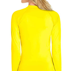 Women's Modest Swimsuit <b>Top</b> Quick Dry <b>Long</b> <b>Sleeve</b> Rash Guard <b>Swim</b> Shirt Beach Surfing Water Sports Decoration Washed - Product Image 4