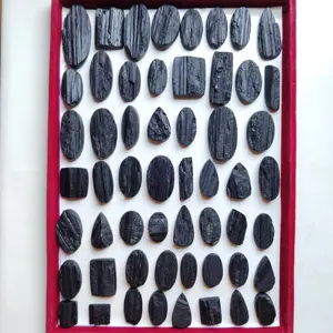 Offre spéciale sur la tourmaline noire de haute qualité Druzy pierre précieuse en vrac à la main Cabochon pierre à vendre Tourmaline naturelle Druzy - Product Image 1