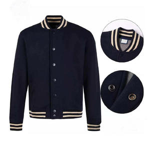 Veste de sport d'hiver décontractée pour homme, en laine/cuir, écologique, respirante, à séchage rapide, avec logo personnalisé sur le devant - Product Image 2