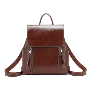 2026 Manufacturers wholesale ladies bags oil wax leather <b>backpack</b> leather women's bag fashion shoulder <b>backpack</b> for women - Product Image 1