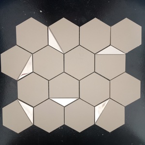 CreativeTileDesign 73mm Hexágono Azulejos de mosaico vitrificados de cuerpo completo Brillante para pisos de sala de estar Salas de reuniones Frentes de tienda - Product Image 5