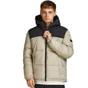 Veste matelassée pour homme en toile chaude à capuche légère matelassée imperméable coupe-vent respirant séchage rapide écologique élégant - Product Image 1