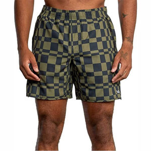 กางเกงขาสั้นรัดกล้ามเนื้อสำหรับยิมของผู้ชายกางเกงผ้าโพลีเอสเตอร์ยืดหยุ่นสแปนเด็กซ์พิมพ์ซับลิเมชันแบบสีทึบมีขนาด XS - Product Image 4