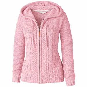 Premium Quality Top Selling Cable Knitted Hooded <b>Cardigan</b> Wholesale Custom Design Wool Blended Breathable <b>Thick</b> Spring Casual - Product Image 6