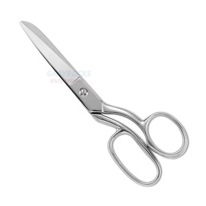 Ciseaux de coupe de tissu en acier inoxydable ciseaux de tailleur forgés robustes avec ciseaux de broderie à poignée en plastique noir - Product Image 3