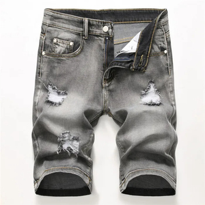 Vente en gros de vêtements de mode pour hommes Shorts pour hommes Jeans adoucissants Shorts décontractés Shorts en jean pour hommes Vente à chaud de haute qualité 2025 - Product Image 1
