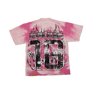 Distressed Acid Wash Oversized T-Shirt Men's <b>Vintage</b> Cotton Streetwear Casual Plus Size Relaxed Fit <b>Graphic</b> <b>Tees</b> - Product Image 2