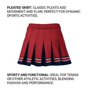 กระโปรงเทนนิสแฟชั่นสำหรับผู้หญิงผ้าระบายอากาศยืดได้แห้งเร็วพิมพ์โลโก้ได้ตามต้องการสำหรับนักเทนนิส - Product Image 5