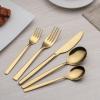 Hot Selling High Quality Stainless Steel Flatware Customized Gold Wedding Cutlery with <b>Mirror</b> Polish Handle Premium Low Cost - Product Image 4