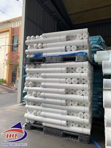 HDPE tarpaulin waterproof fabric roll in color blue white lamination 2 sides medium weight 170 gsm PE plastics tarps <b>for</b> cover - Product Image 2