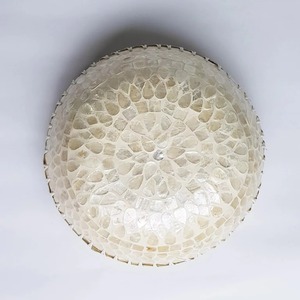 Shell incrustation avec bol de fruits en jonc de mer vaisselle naturelle décor de présentation de repas produits vietnamiens en gros écologiques - Product Image 4