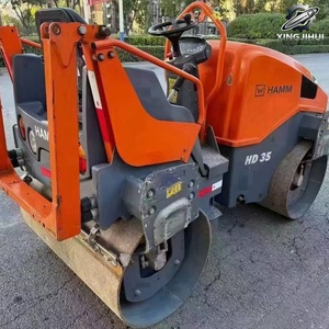 Compacteur vibrant à double tambour d'occasion HAMM HD35VV, poids de travail 3,5 tonnes, marque allemande d'origine, petit compacteur. - Product Image 5