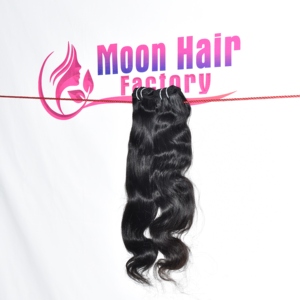 Lot de cheveux indiens bruts de temple, qualité Bodywave, double trame, ondulation profonde, cuticules alignées, couleur naturelle noire, par Export - Product Image 5
