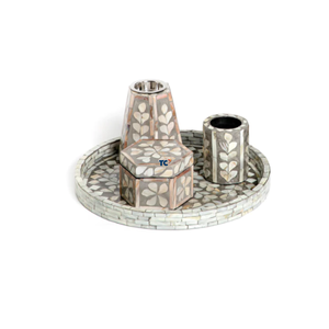 New Arrival Mother of Pearl Inlay <b>Incense</b> Buner With Tray Eid Mubarak <b>Incense</b> <b>Holder</b> Mother of Pearl <b>Incense</b> Burner Mubkhar - Product Image 2