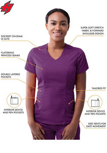 Uniformes Unisex de Enfermería con Cuello en V Top Pant Jogger Set OEM Logo Hospital Doctor para Salón de Belleza Uso - Product Image 2