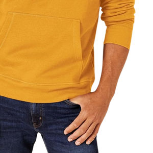 Hot Sale Men's 100% Cotton Pullover Sweatshirt Loose Fitting Thick Hoodie with Custom Logo Knitted French Terry Hoodie - Product Image 2