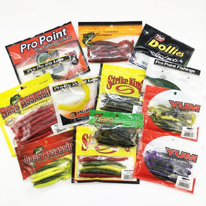 Bolsas Planas de Plástico Suave con Cierre Hermético OEM para Empacar Señuelos de Pesca con Ventana Transparente - Product Image 3