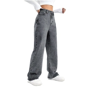 Jean en denim gris écologique à taille haute et coupe décontractée, style moderne urbain, pour un usage quotidien, tailles 26-40 - Product Image 6