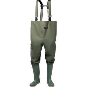 Cuissardes de pêche vert olive taille 43 avec PVC sur tissu de support en polyester, pack taille 3340 - Product Image 2