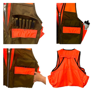 Bright Orange Hunting <b>Vest</b> Adjustable Shell Bag <b>Utility</b> Game Bird Carrier Outdoor Shooting Waistcoat For Men - Product Image 4