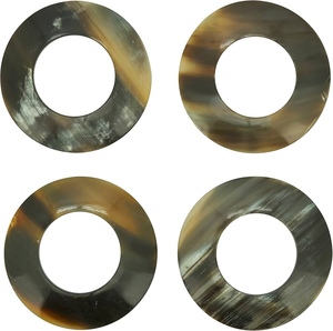Anneau de serviette en corne de buffle naturelle, design de luxe, écologique, couleur naturelle, pour la décoration de table lors de mariages, fêtes et banquets - Product Image 6