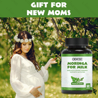 Capsules de Moringa Complément d'Allaitement pour une Production de Lait Maternelle Accrue Stimulation Nutritionnelle du Nourrisson Moringa Issu de Sources Durables