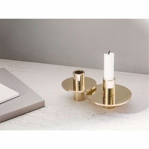 Bougeoir en métal doré de style nordique moderne de luxe, centre de table, vente en gros, bougeoir en fer plaqué laiton pour mariage et maison - Product Image 4