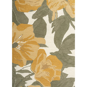 Alfombras de Lana Boho Hechas a Mano Hacienda Green Top-350 con Patrones Florales Rectangulares para el Hogar, Sala de Estar, Entrada, Dormitorio y Pasillo - Product Image 3