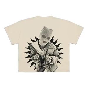 T-shirts imprimés personnalisés pour hommes de qualité supérieure 100% coton Style décontracté Design personnalisé sérigraphie peignée séchage rapide - Product Image 3