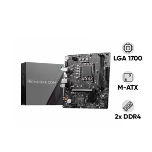 Placa principal de alta qualidade MSI PRO H610M-E DDR4 | Suporte CPU LGA1700 PCIe 4.0 M.2 NVMe USB 3.2 Micro-ATX - Product Image 6