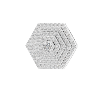 Collar con Colgante de Diamante Hexagonal de 0.6 CT Cultivado en Laboratorio, Diamante VVS-VS EF CVD, Oro de 18K, 14K, Rosa, Amarillo, Blanco, Ecológico - Product Image 3