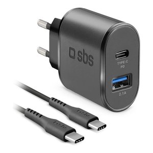 TEKITTRPDCCK 18W Power Delivery Black USB Type-A & Type-C Wall Charger Kit with Gift Box (<b>5V</b>/3A Output) - Product Image 1