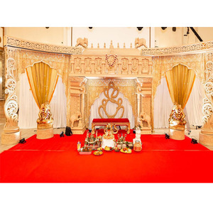 Mandap de Boda Tamil de Estilo Abierto Moderno, Decoración de Mandap Abierto del Sur de la India para Ceremonias de Boda en Chicago - Product Image 1