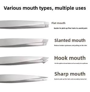 Pinzas para Pestañas de Marca Privada, Blancas, Negras y Beige, con Punta de Fibra, Logotipo Personalizado, Punta de Fibra para Extensión de Pestañas de Volumen - Product Image 3