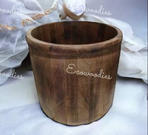 Accessoires de seau en bois pour nouveau-né nourrissons bébé pose accessoire de tir accessoires de seau en bois pour la photographie - Product Image 5